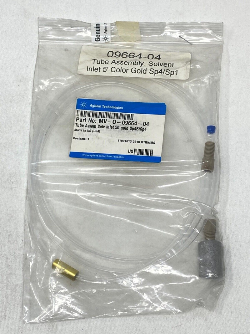 NEW Agilent 09664-04 Biotage Part - Tube Solvent Inlet 5' Color Gold SP4B/SP4