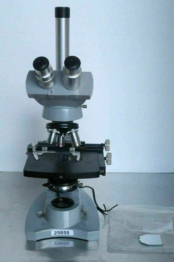 AO American Optical Spencer Vintage Trinocular Microscope 10X 43X 97X Objectives