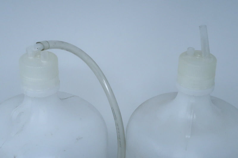 2 Pcs - Nalgene Laboratory Plastic Bottles with Cap and Tubing