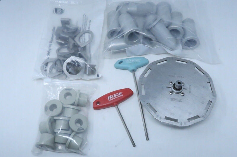 Hettich Zentrifugen Rotor 10 Place,Tubes, Carriers - E819, lids -1462 centrifuge