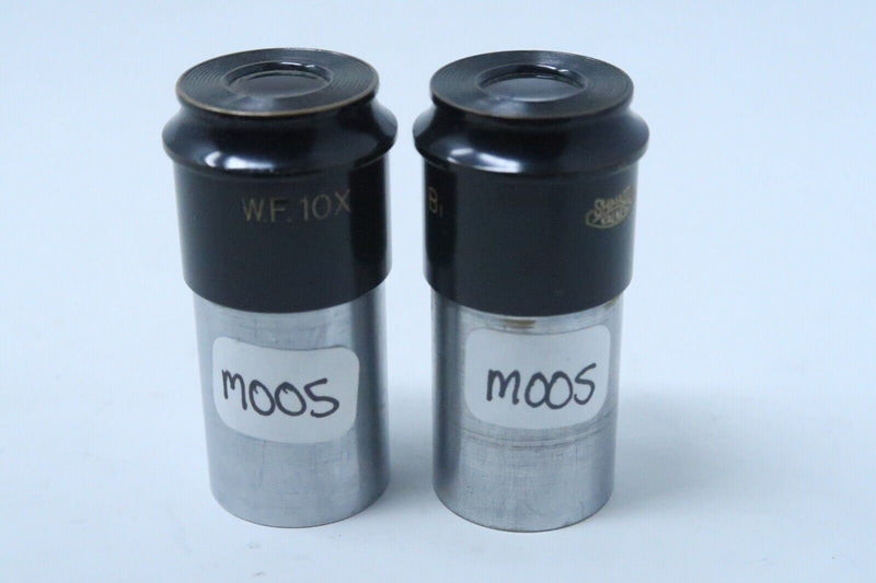 Shimadzu Kalnew Microscope Lens Pair, Eyepieces W.F. 10x Magnification