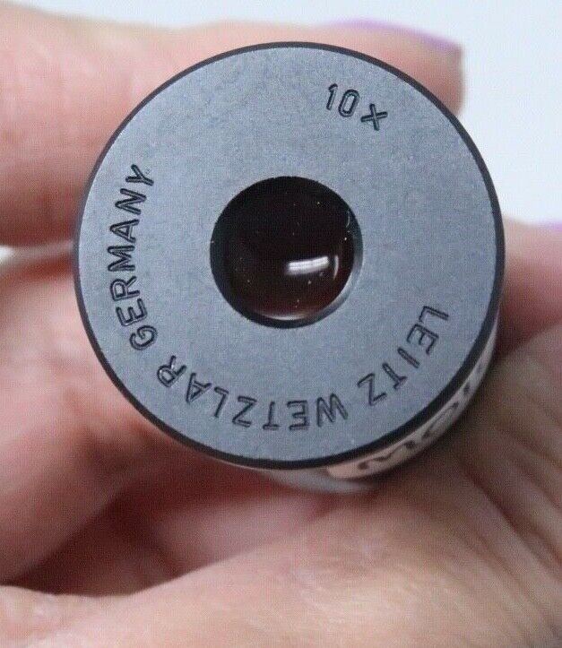 Leitz Wetzlar Germany - Microscope Lens Eyepieces 10x Magnification, 1-1/4" x 1"
