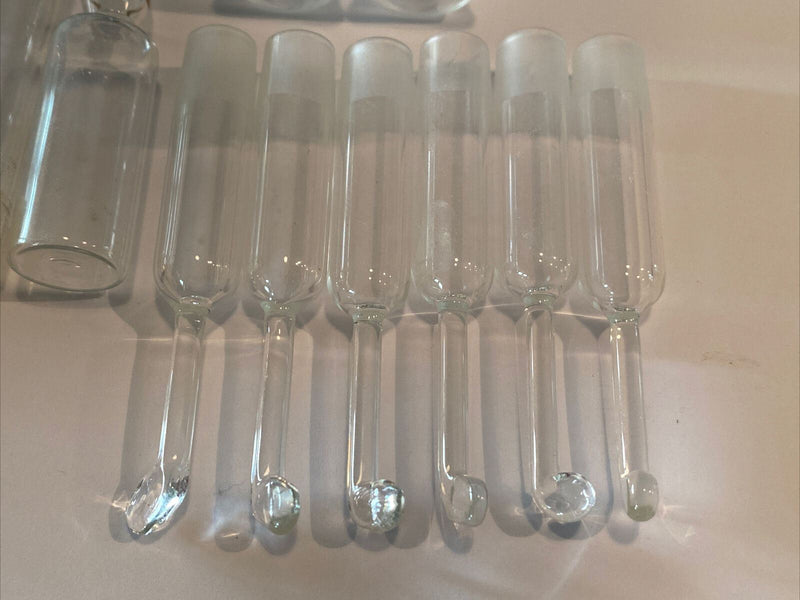19 Pcs - Corning Pyrex Borosilicate Glass Round Rotary Evaporator Stoppers Tubes