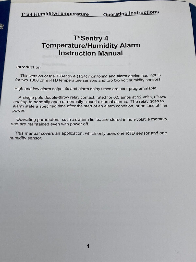 new Sentry 4 TS4 Temperature Humidity Alarm Monitor laboratory controller