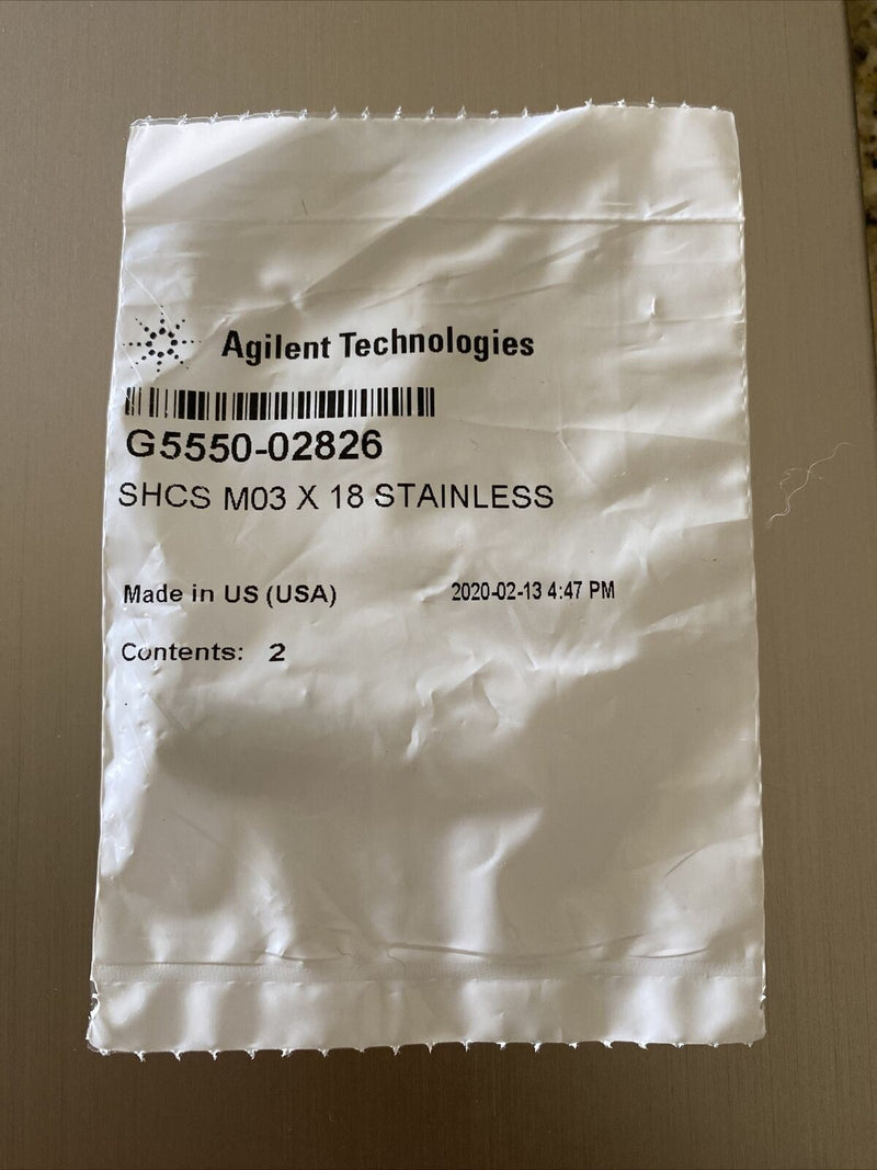 new Agilent Technologies G5550-02826 - SHCS M03 X 18, Stainless Screws, 2/PK