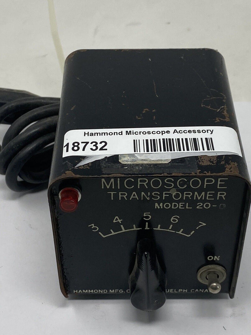 Hammond Model 20-O Vintage Microscope Transformer Power Supply