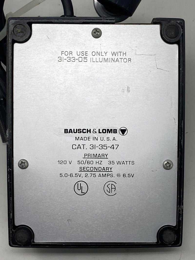 Bausch & Lomb 31-35-47 Vintage Microscope Illuminator Transformer Power Source