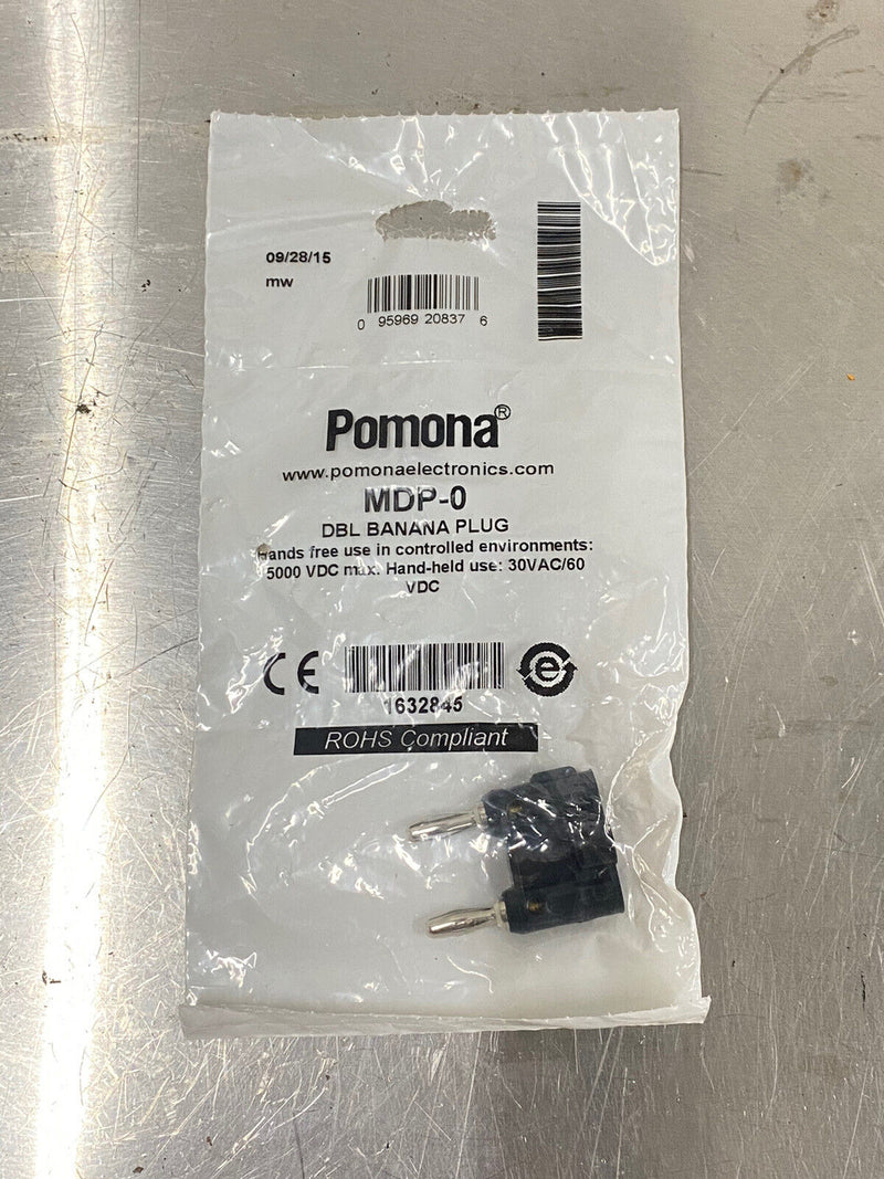 NEW Pomona 1632845 MDP-0 Double Banana Plug, Black