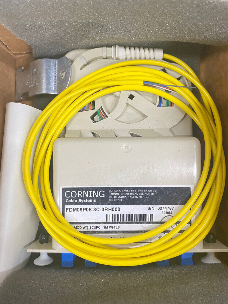 CORNING p/n FDM06P06-3C-3RH000, FDC Unit Connector Module, Single-mode (OS2)