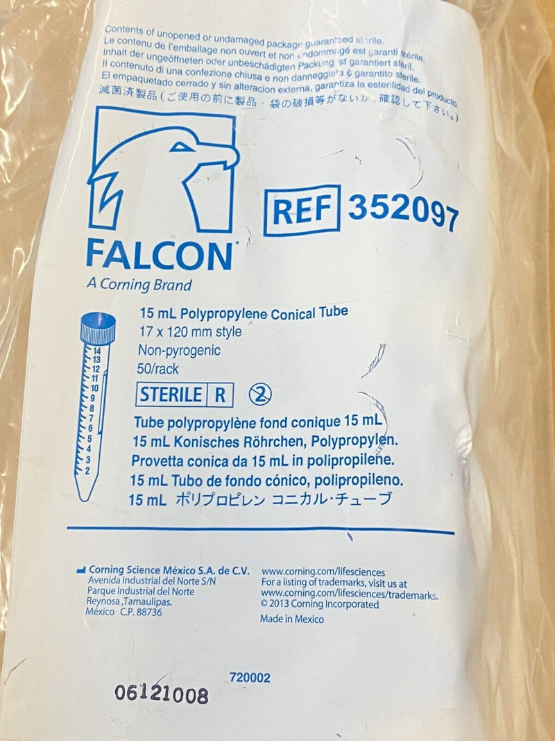 Falcon 352099 Blue Max Jr. 15ml Polystyrene Conical Tubes 46pcs