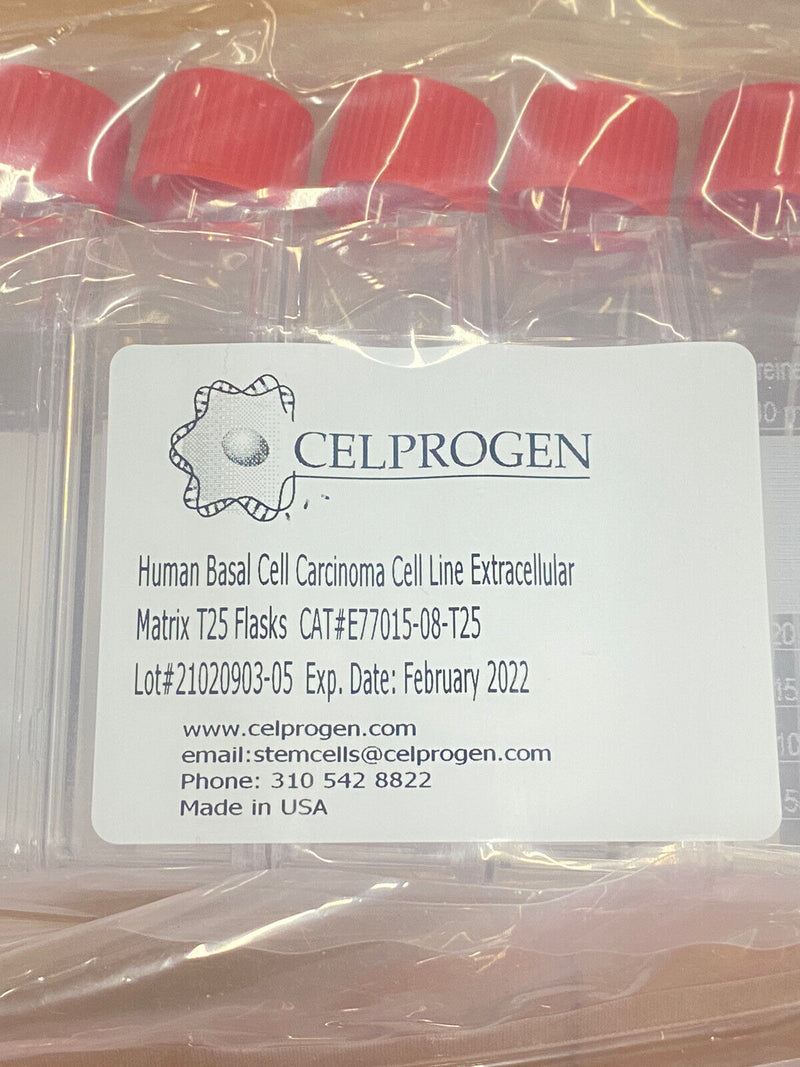 NEW 18 Pcs Celprogen Matrix T25 Lab Tissue Culture Flasks, CAT