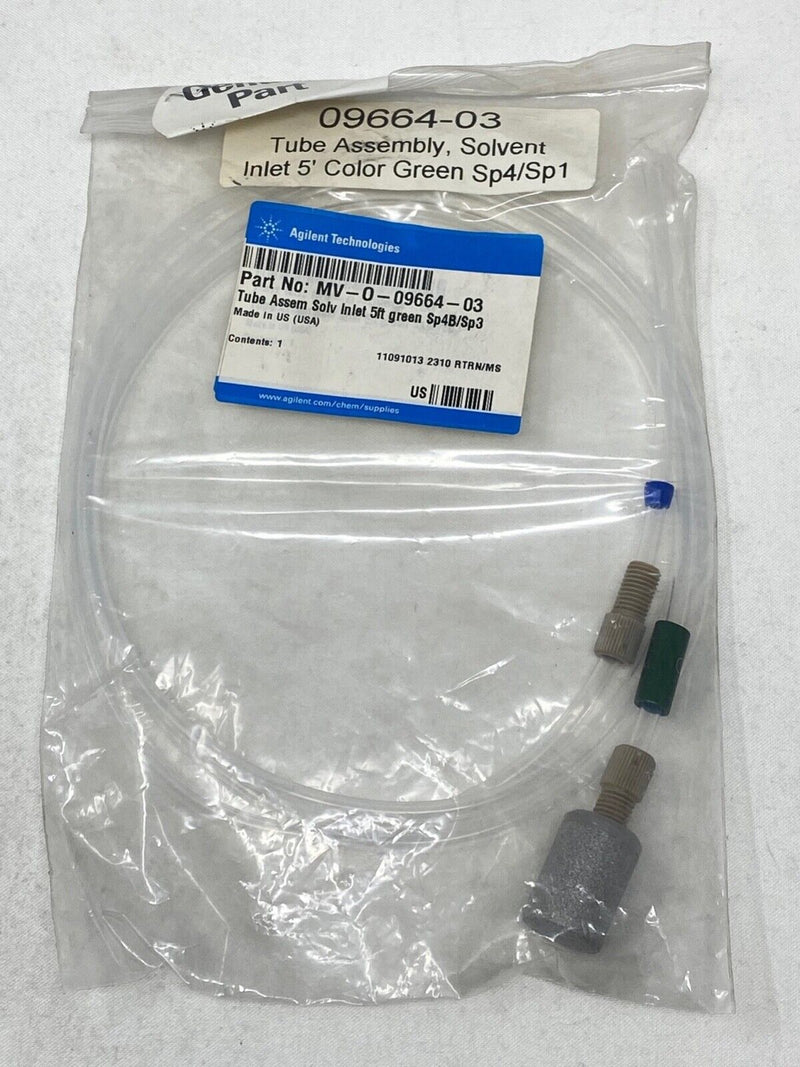NEW Agilent 09664-03 Biotage Part - Tube Solvent Inlet 5' Color Green SP4B/SP3