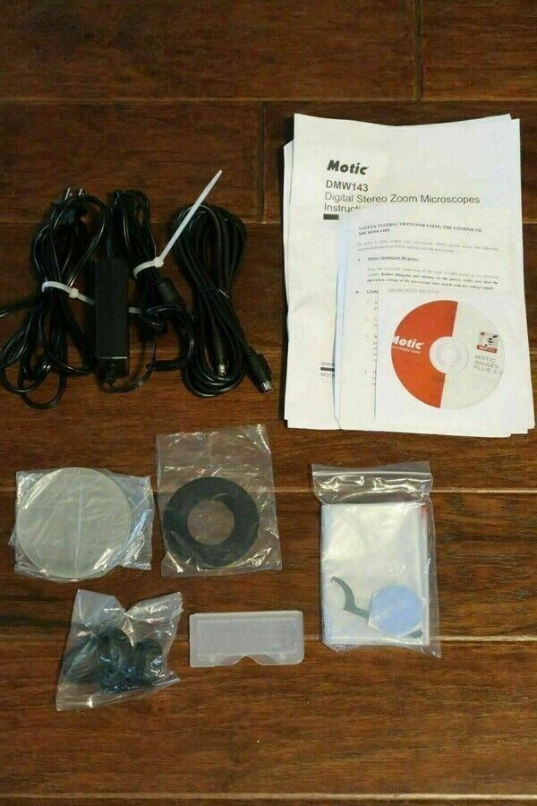 Motic DM143 Digital Stereo Microscope (10-40x) with Incident & Transmitted Light