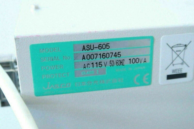 JASCO ASU-605 Autosampler & NCS-609 Syringe Pump + Extra Part!