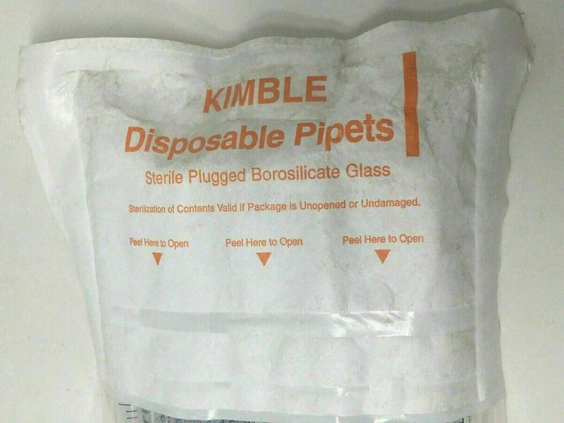 140 New KIMBLE 10mL 1/10, Sterile Plugged Borosilicate Glass Disposable Pipets