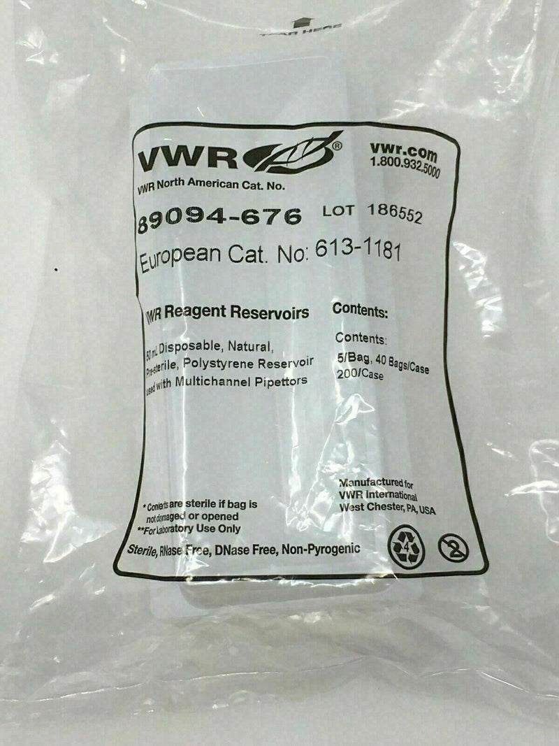 70X NEW VWR 89094-676 50mL Disposable Reagent Reservoirs Pre Sterile, Polystyren