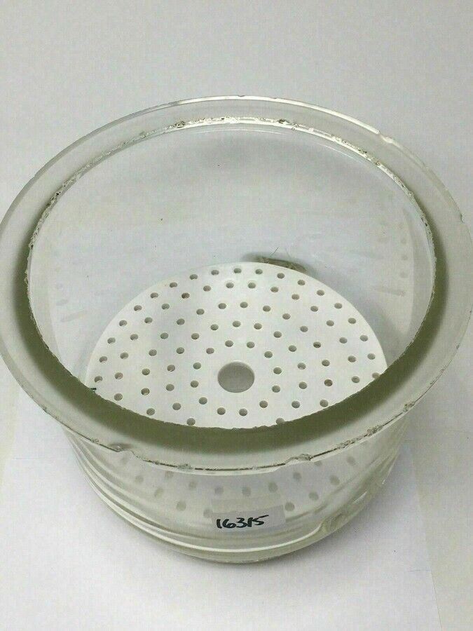 Pyrex 210mm I.D. Vacuum Type Lab Glass Desiccator, 55/38 Lid, & Ceramic Plate