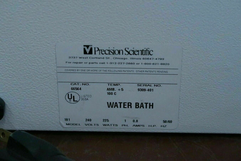 Precision Scientific 181 (66564) General Purpose Heated Water Bath 240V, 50/60Hz