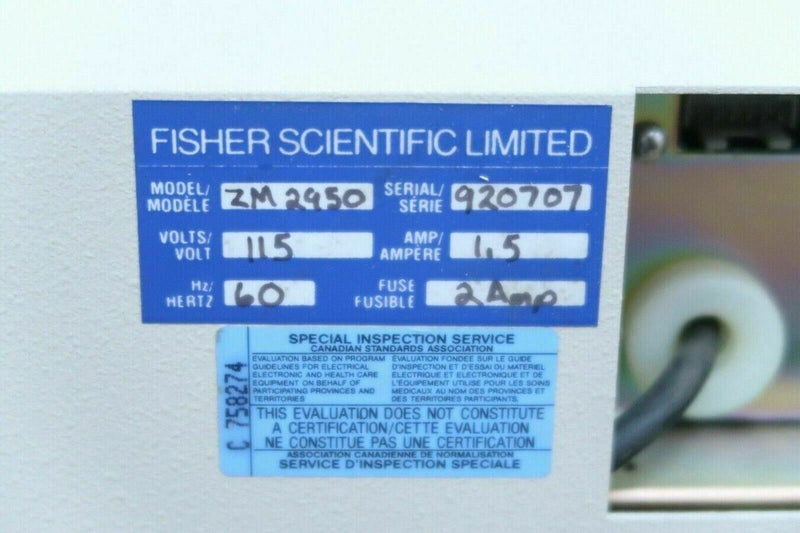 Fisher Scientific ZM 2950 Diaphragm-Type Vacuum Pump