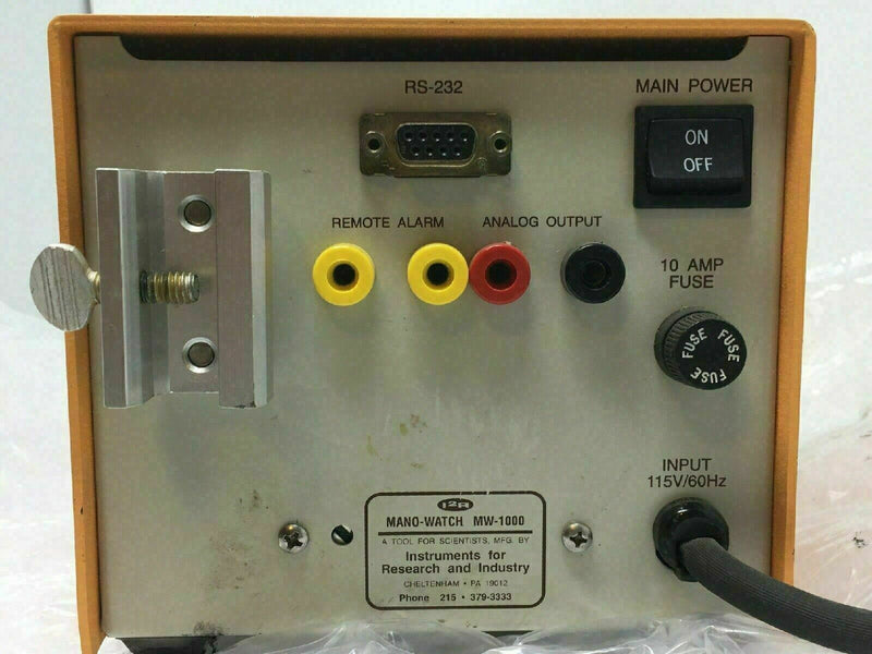 I2R MANO-WATCH MW-1000 Vacuum & Pressure Regulator Monitor with Probe