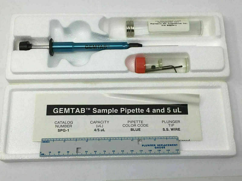 New Pharmacia 905279-1 SPG-1 Gemtab Sample Size Pipette, [4 - 5 uL]