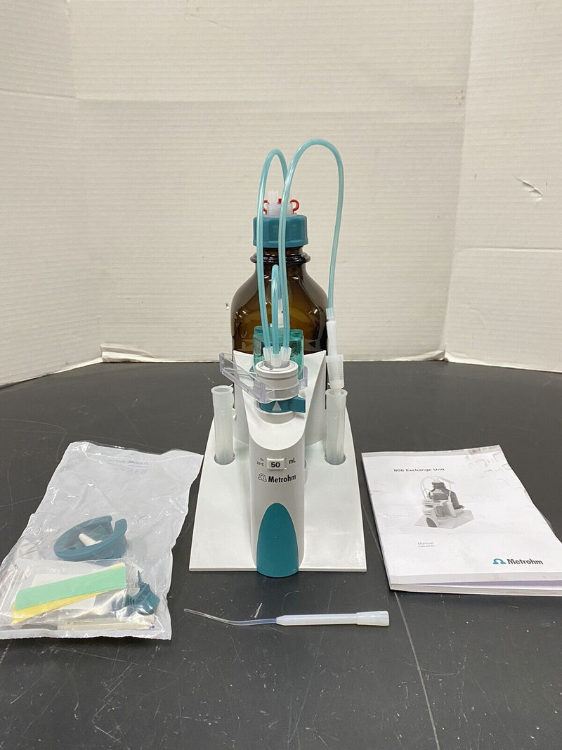 METROHM 806 Titration Exchange Unit 50mL with Bottle & Accessories