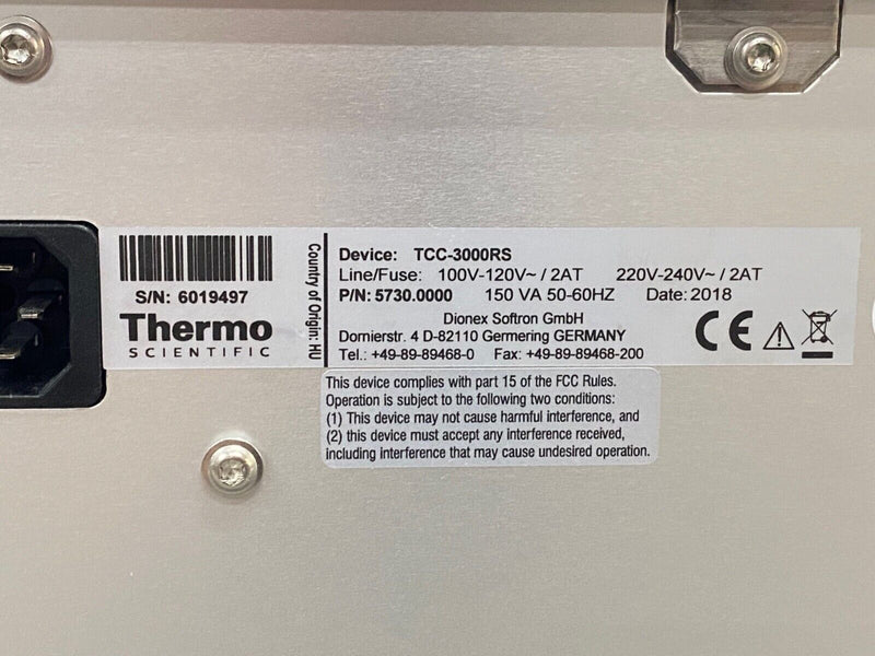 Thermo Scientific UHPLC Dionex Ultimate TCC 3000 RS Column Compartment