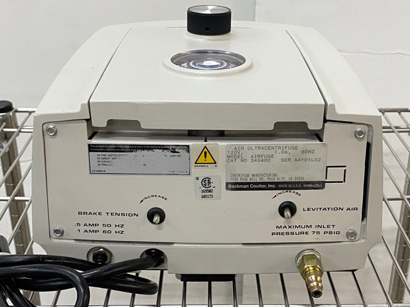 EUC Beckman Coulter 340400 Airfuge Air-Drive Ultracentrifuge + Rotor, Unit