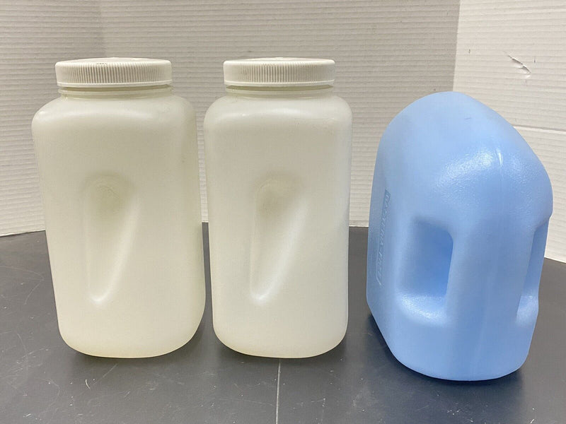 3 Pcs - Nalgene Laboratory Plastic Bottles with Cap