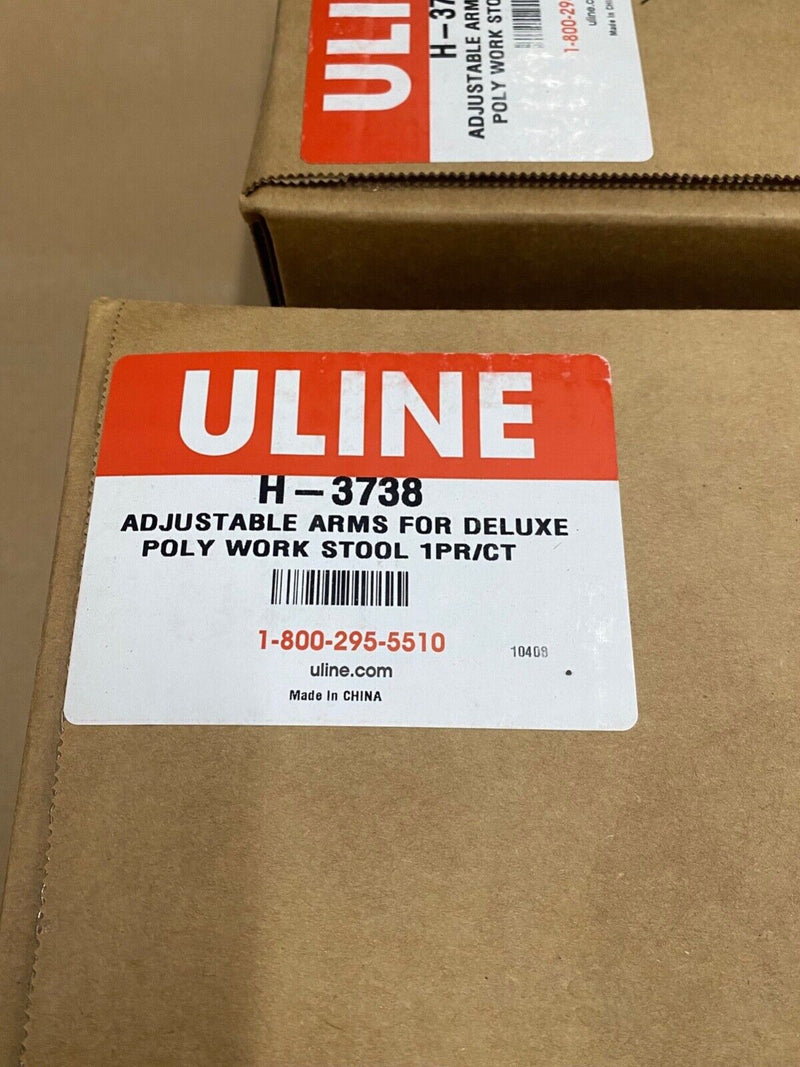 5 New Uline H-3732 Deluxe Work Stool - Polyurethane, Adjustable Office Chair