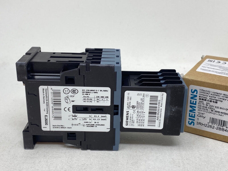 NEW Siemens 3RH2262-2BB40 Auxiliary Contactor