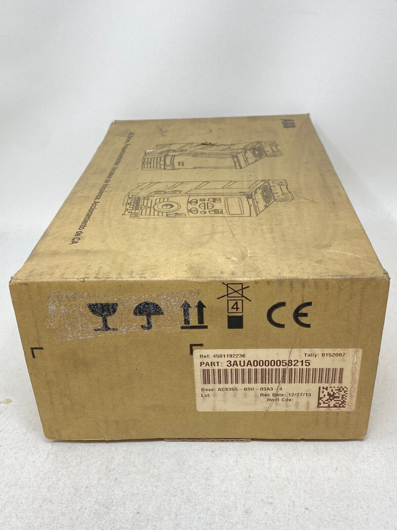 New ABB ACS355-03U-03A3-4 AC Drive 1.5HP, 3pH, 0-500Hz, 480V,