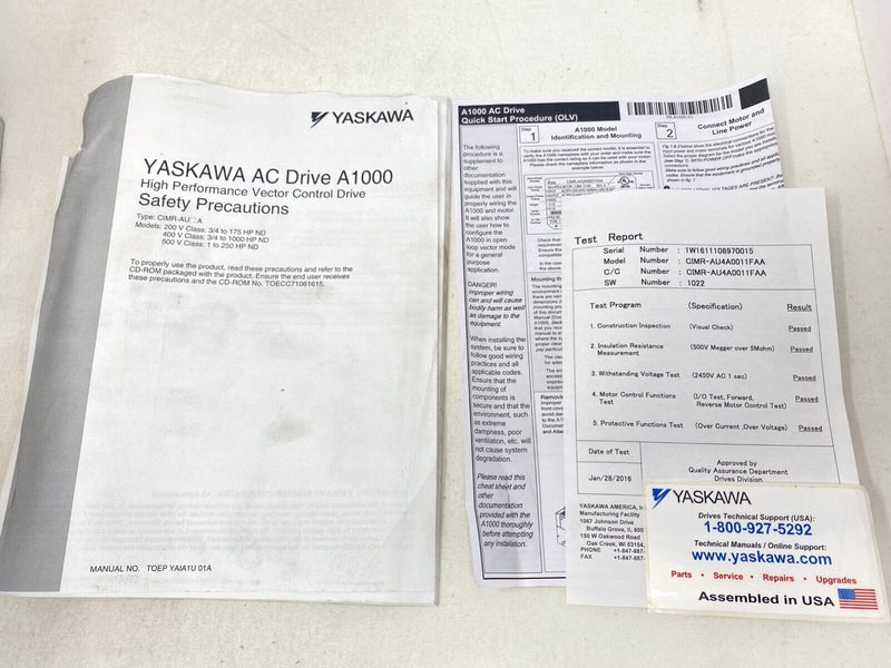 New Yaskawa CIMR-AU4A0011FAA - A1000 Series AC Drive