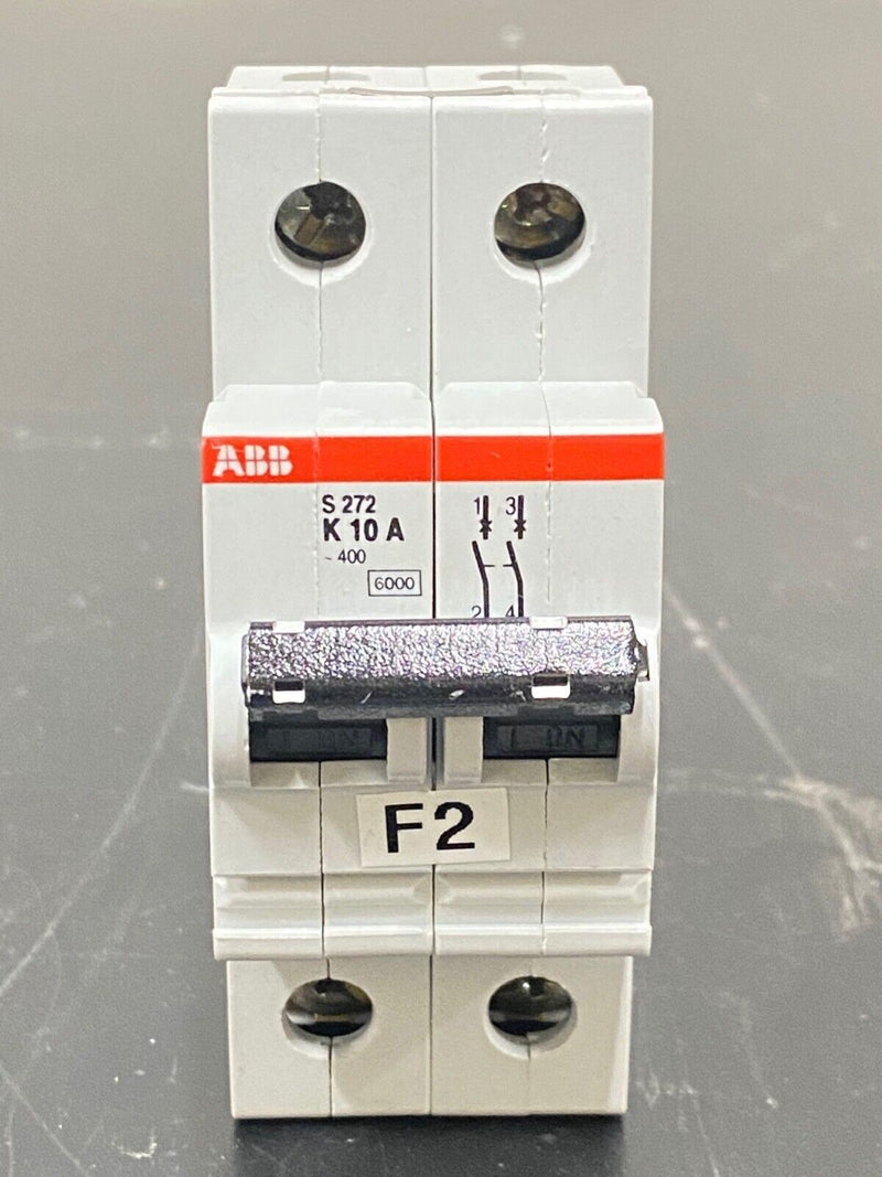 ABB S272 K10A 2 Pole Circuit Breaker 277/480 Vac