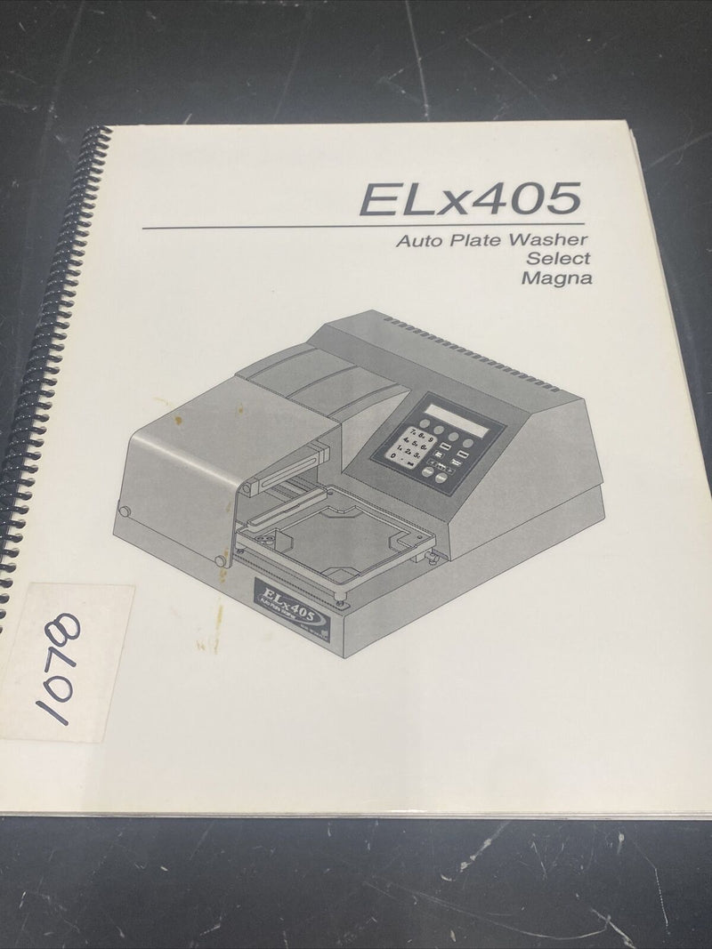 Bio-Tek ELx405 auto plate washer select Magna, Instruction Book Manual UserGuide