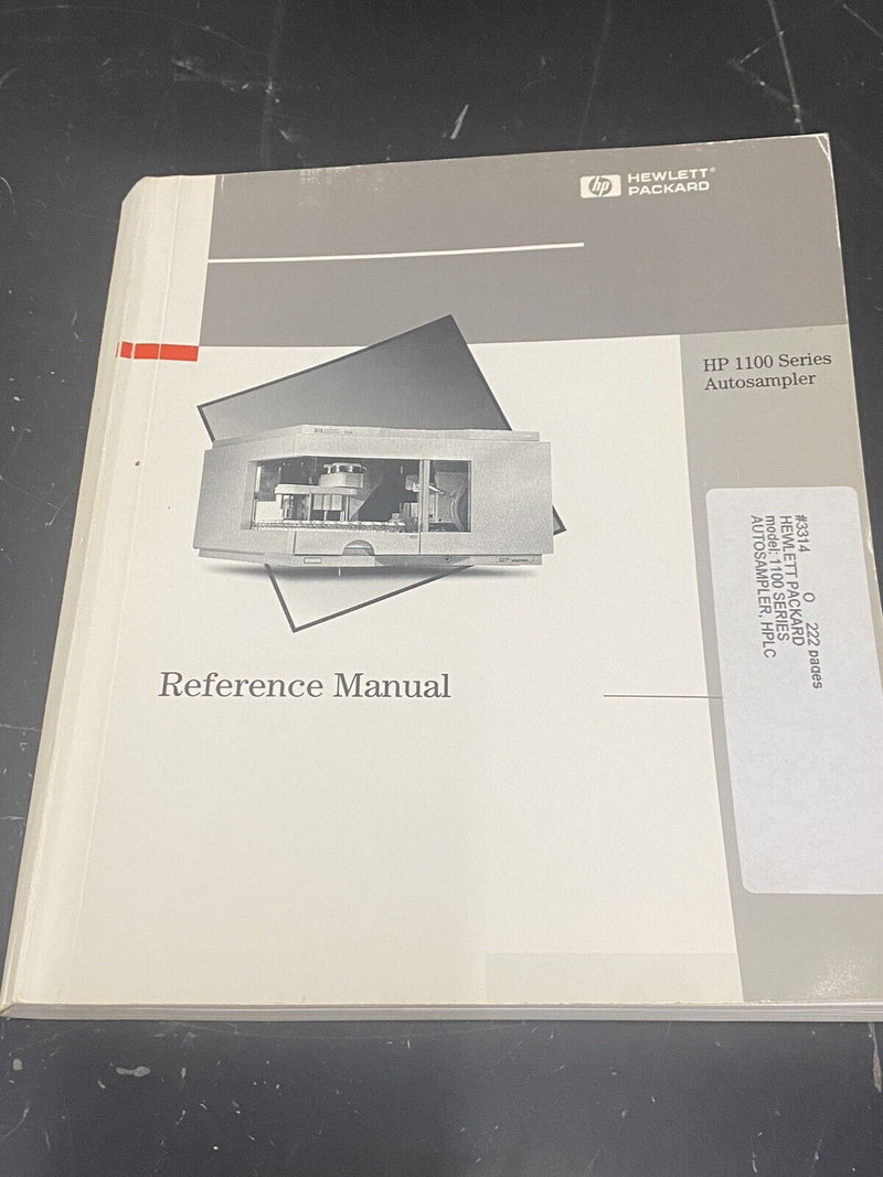 Hewlett Packard HP 1100 series Autosampler Reference Manual - User Guide