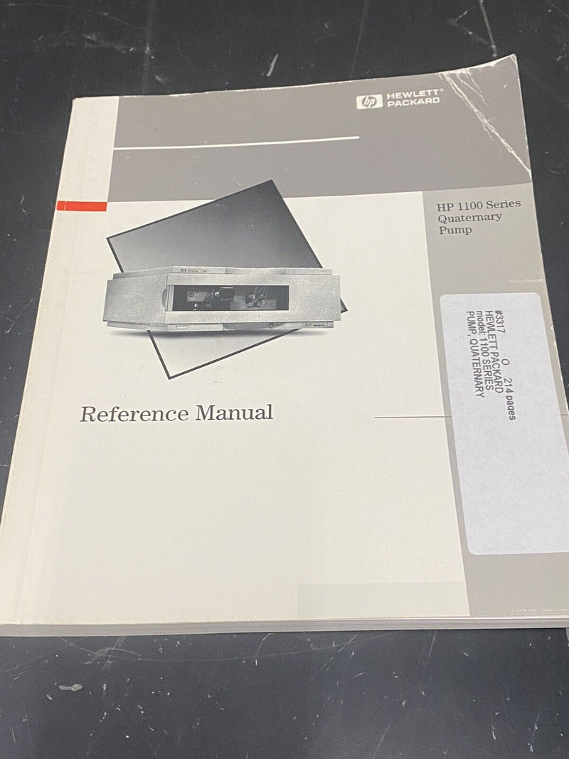 Hewlett Packard HP 1100 series quaternary pump - User Guide / Manual