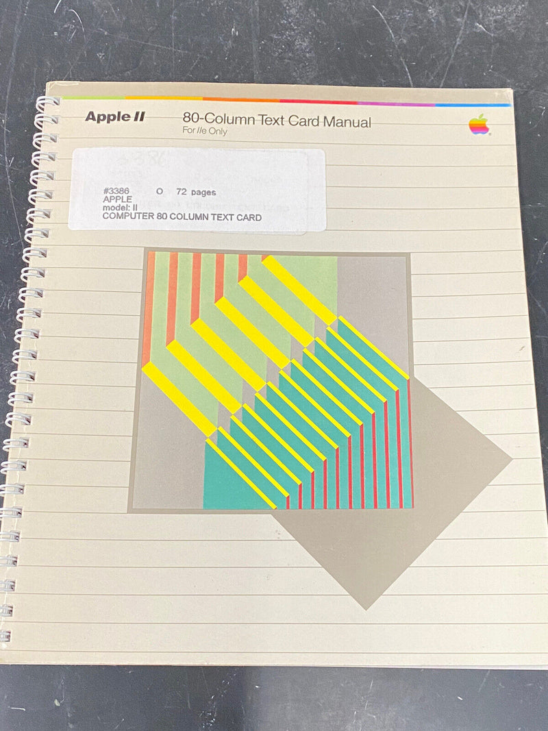 Vintage Manual - Apple ll 80-column text card manual