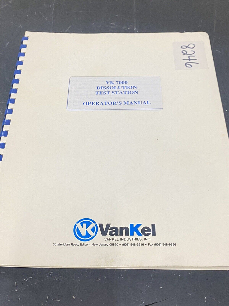 Varian Vankel VK 7000 dissolution test station - User Guide / Manual