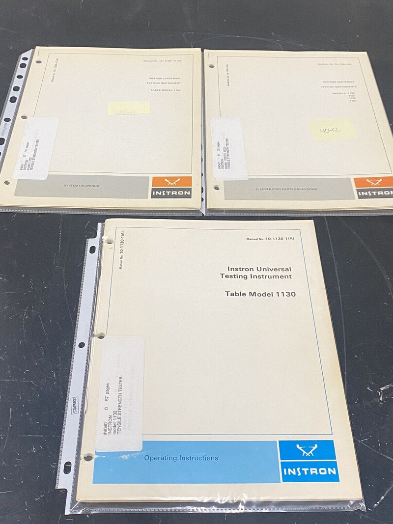 lot 3 instron universal - User Guide / Manual