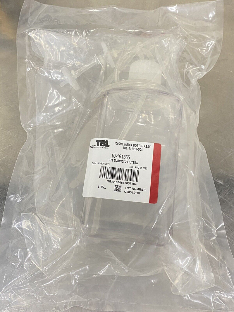 20X TBL 1000mL Media Bottle Assy TBL-111319-D04 10-191365 374 tubing / 2 filters