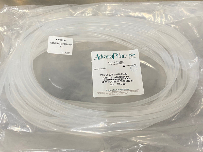 new ADVANTA PURE APST Platinum Silicone 50 Clear Tubing (3/16" x 5/16" x 50')