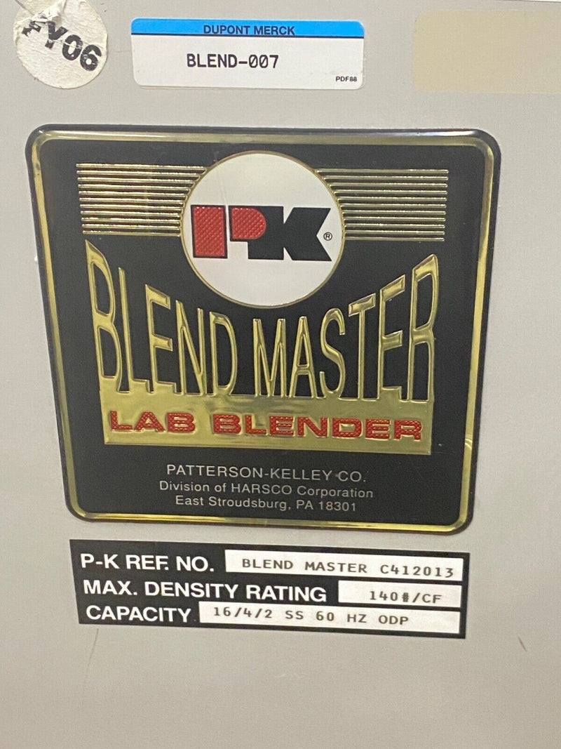 Patterson Kelley Blendmaster C412013 Lab Blender, 16/4/2 SS 60 Hz ODP