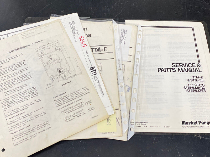 Market forge STM-E & STM-EL Autoclave - Instruction Book / User Guide / Manuel