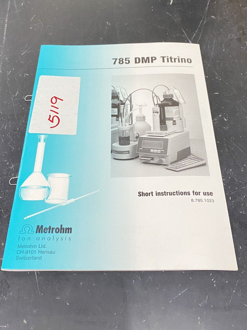 Metrohm 785 DMP Titrino - User Guide / Manual / Instructions Book