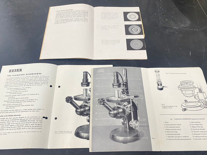 Zeiss Plankton Microscope - User Guide / Manual / Instructions Book