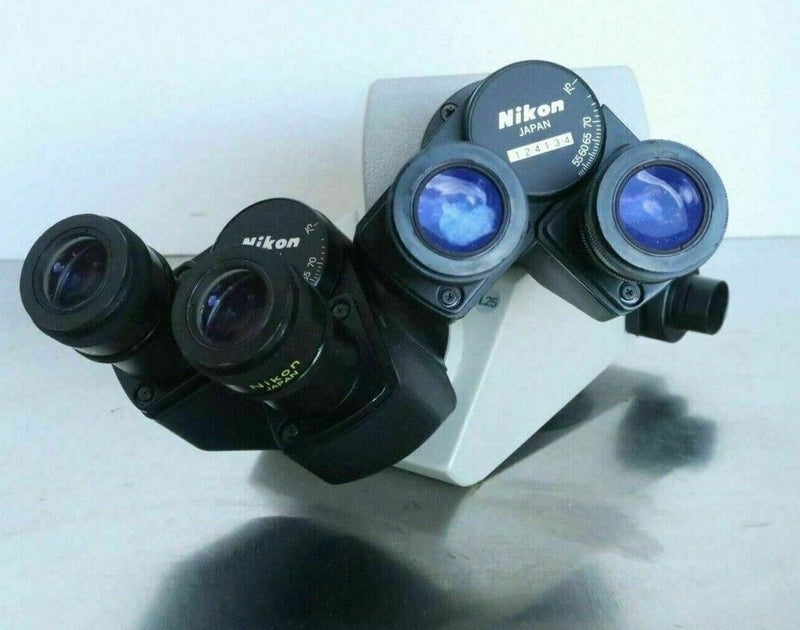 Nikon Microscope Teaching Dual Binocular Head + Eyepieces for Labophot, Optiphot