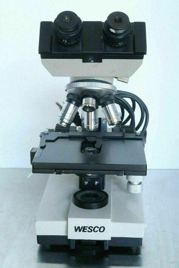 Wesco VU2300 Binocular Compound Microscope with 4X 10X 40X 100X Objectives