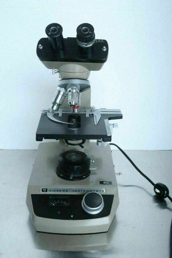 Vickers Instruments Compound Binocular Microscope with 10X 40X 100X Objectives