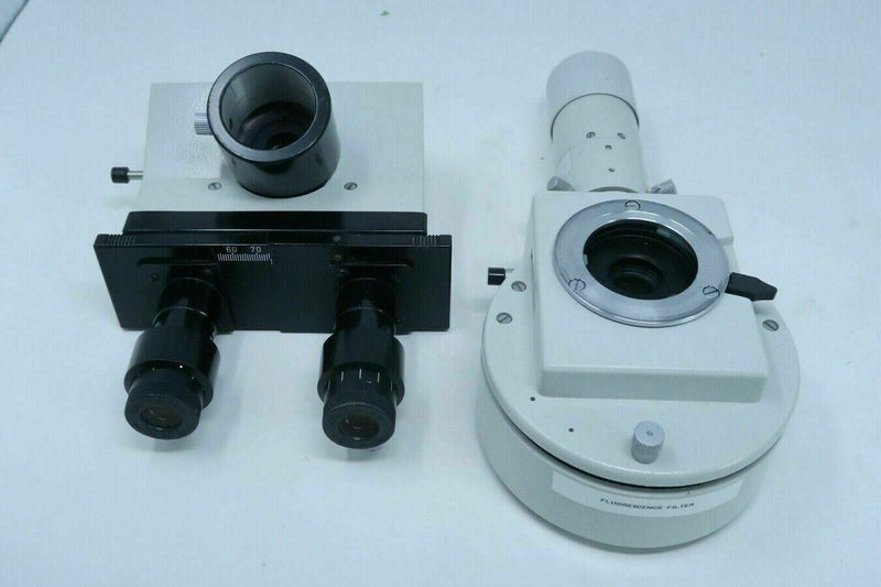 Leitz Wetzlar Dialux Microscope + Fluoresces Filter, Nikon UFX-DX Lens & Extras